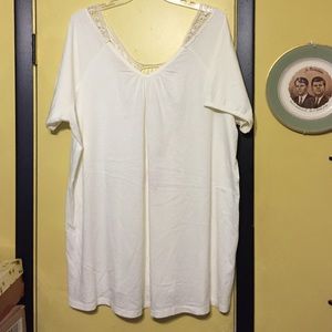 💃Woman Within Lacy Back Tunic 1X